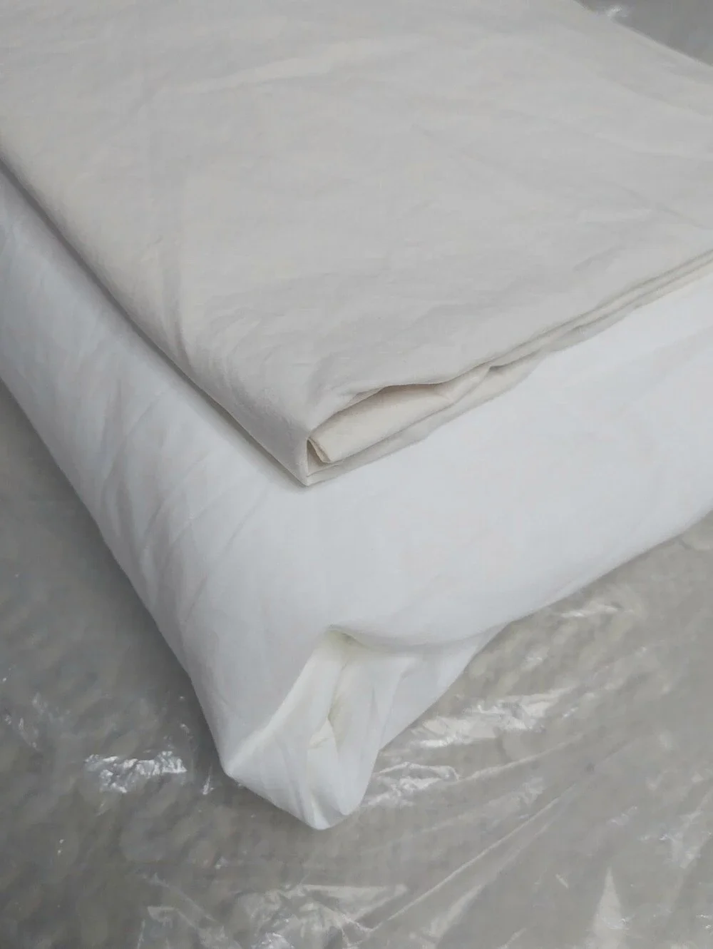 Quince Organic Cotton Percale White/ Sand Sheet & 1 Pillowcase! Twin (236)(READ)
